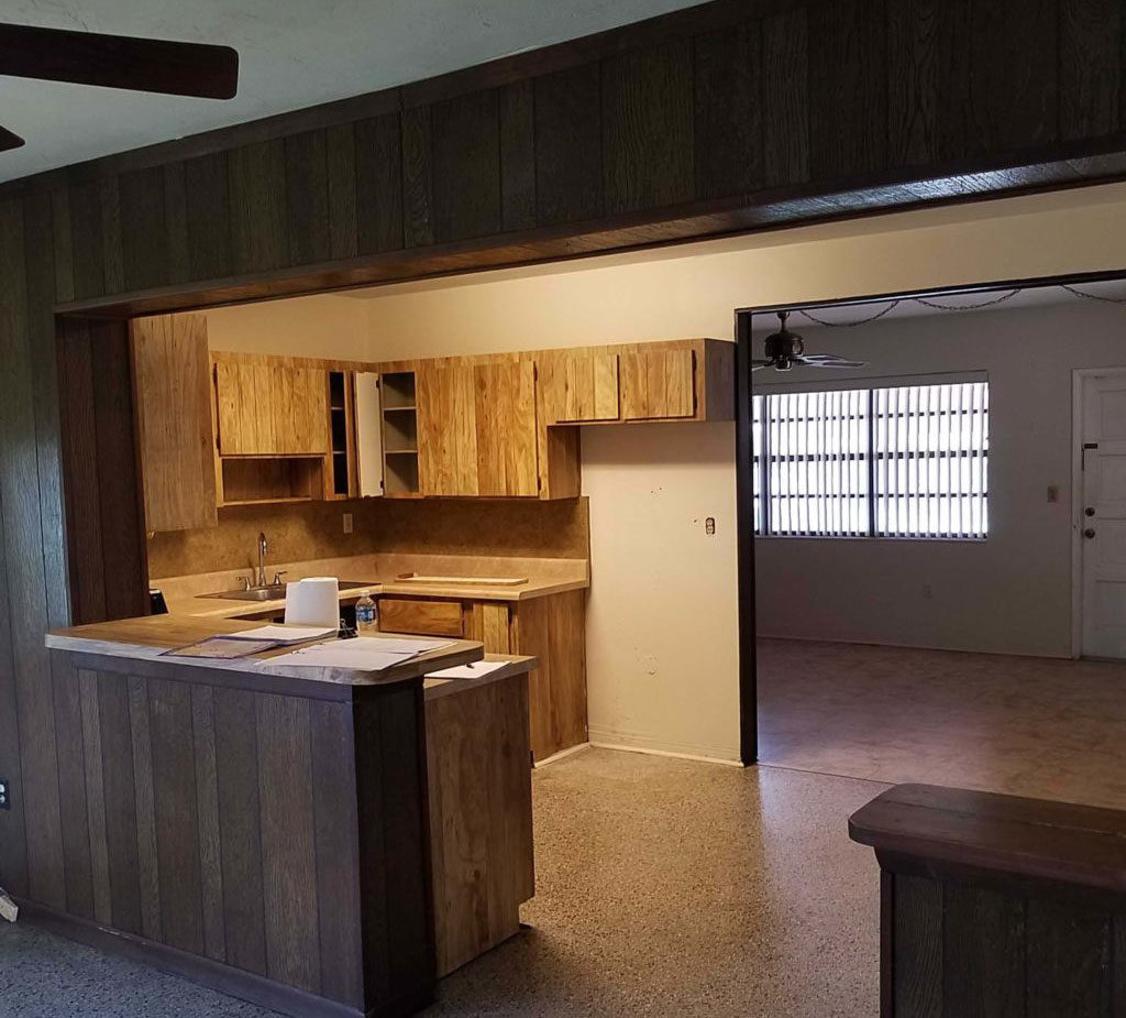 kitchen before repair